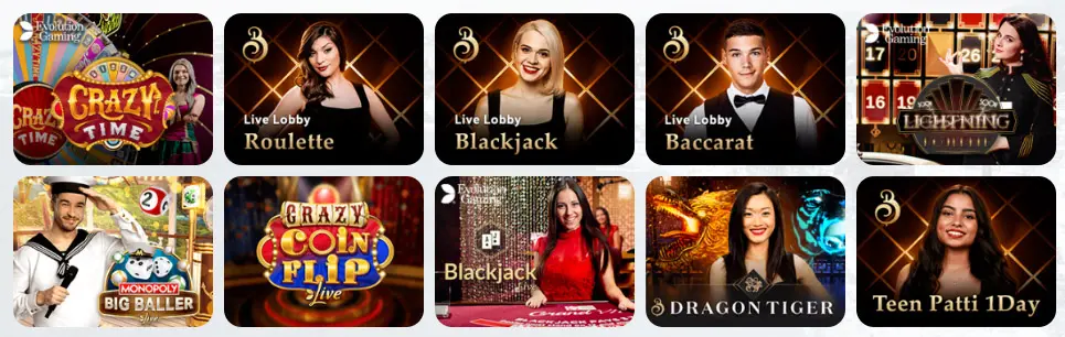 Jeux de casino en direct CASINO INFINITY