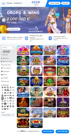 l'application et interface Casino Infinity