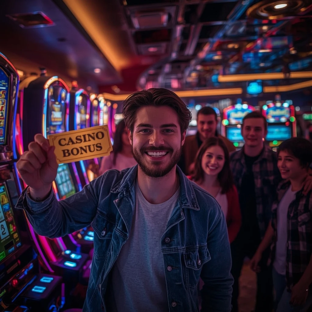 une personne tenant un bonus CASINO INFINITY